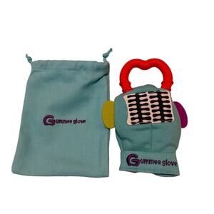 Gummee Glove Teething Mitten Turquoise 3-6 Month Teether Baby Hand Protection